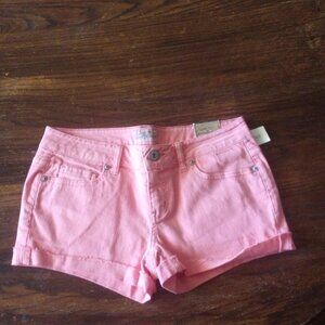 Pink jean shorts